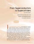 From Superconductors to Supercolliders