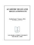academic rules and regulations etc