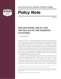 Policy Note - Levy Economics Institute of Bard College