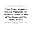 The 4 Proven Marketing Systems That Will Ensure 25 Percent