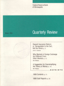 Deposit Insurance Reform: or, Deregulation Is the Cart, Not the Horse