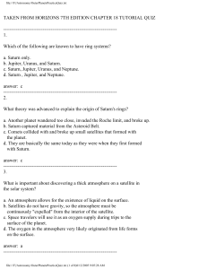 Quiz Outer Planets