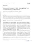 Prevalence and remediation of spatial processing disorder (SPD) in