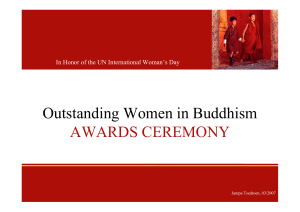 Outstanding Women in Buddhism AWARDS CEREMONY