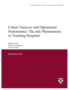 Cohort Turnover and Operational Performance: The July