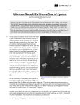 Winston Churchill`s `Never Give In` Speech