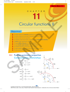 Circular functions II - Cambridge University Press