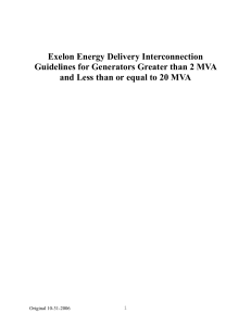 Exelon Energy Delivery Interconnection Guidelines greater than 2