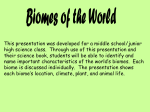 Learning about Biomes - Calhoun City Schools