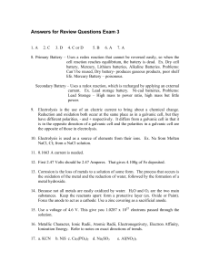 Answers for Review Questions Exam 3
