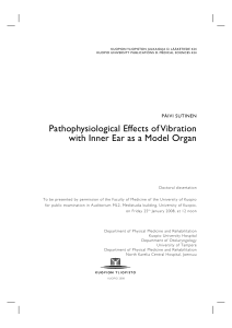Pathophysiological effects of vibration with inner ear as a model organ