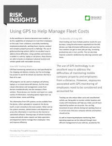 Using GPS to Help Manage Fleet Costs