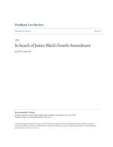 In Search of Justice Black`s Fourth Amendment