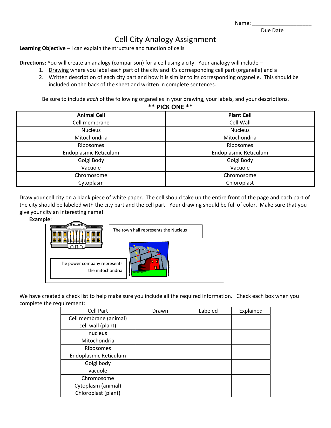 23 Read Answer Color Label Mitochondria - Label Design Ideas 23 In Cell City Analogy Worksheet