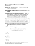Section 7.1 Rational Expressions and Their Simplification