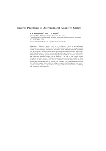 Inverse Problems in Astronomical Adaptive Optics