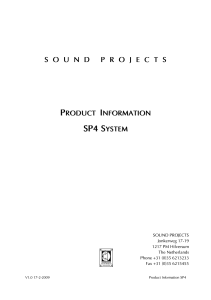 Info SP4 PDF - Sound Projects