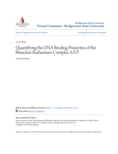 Quantifying the DNA Binding Properties of the Binuclear Ruthenium