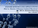 CHAPTER 1: ENZYME KINETICS AND APPLICATIONS (Part 1a