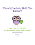 Whooo‛s Practicing Math This Summer?