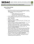 Section II- Measuring Energy a.) Energy Values