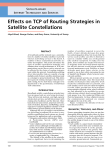 Effects on TCP of Routing Strategies in Satellite Constellations