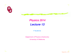 Lecture 13 - University of Oklahoma