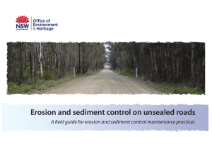 Erosion and sediment control on unsealed roads