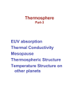 Thermosphere EUV absorption Thermal Conductivity Mesopause