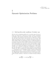 Dynamic Optimization Problems