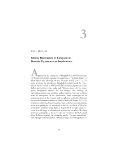 Islamic Resurgence in Bangladesh: Genesis, Dynamics and