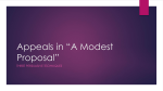 Appeals in “A Modest Proposal”