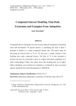 Compound Interest Doubling Time Rule