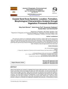 Coastal Sand Dune Systems: Location, Formation, Morphological