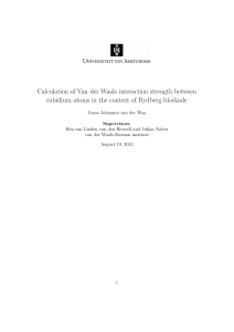 Calculation of Van der Waals interaction strength between rubidium