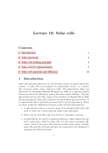 Lecture 19: Solar cells