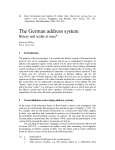 The German address system - an der Universität Duisburg