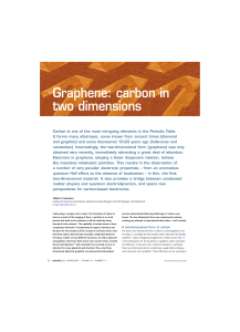 Graphene: carbon in two dimensions