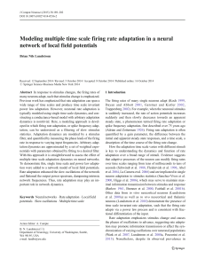 Modeling multiple time scale firing rate adaptation in a neural