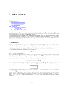 7. Radioactive decay