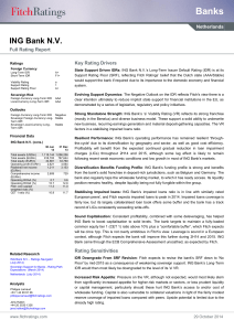 Fitch ratings: ING Bank NV Full rating report