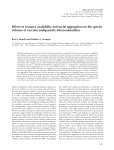 Effects of resource availability and social aggregation on the species