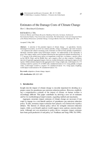 Estimates of the Damage Costs of Climate Change