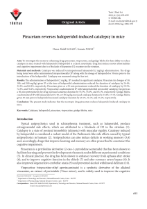Piracetam reverses haloperidol-induced - Tubitak Journals