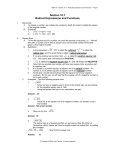 Section 10.1: Radical Expressions and Functions