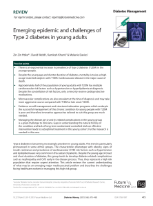 Emerging epidemic and challenges of Type 2 diabetes in young adults