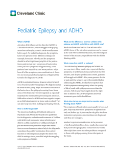 Pediatric Epilepsy and ADHD