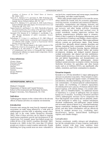 Sample Chapter Anthropogenic Impacts