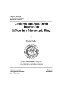 Coulomb and Spin-Orbit Interaction Effects in a