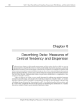 Chapter 8 Describing Data: Measures of Central Tendency and